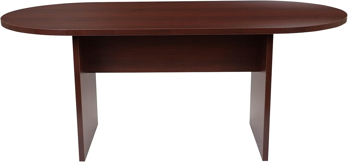 Flash Furniture Jones 6 Foot (72 inch) Oval Conference Table in Mahogany