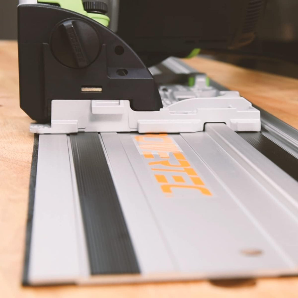 POWERTEC 110' Track Saw Guide Rail Kit for Festool and Makita, Includes 2PK 55' Guide Rails, 2PK Guide Rail Connectors, 2PK Track Saw Clamps (72058)
