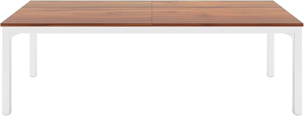 Tribesigns 6.5FT Conference Table, 78.7-Inch Rectangle Meeting Seminar Table, Large Business Tables for 6-8 People (Only Table) (Walnut+White)