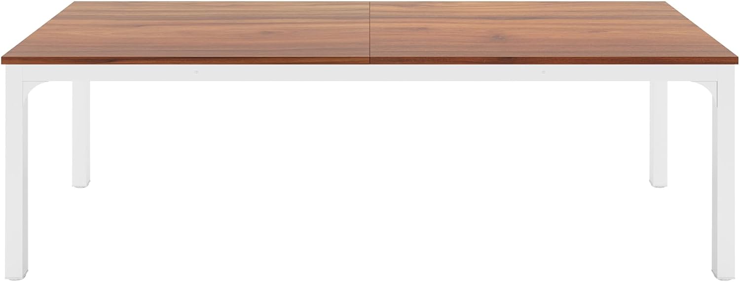 Tribesigns 6.5FT Conference Table, 78.7-Inch Rectangle Meeting Seminar Table, Large Business Tables for 6-8 People (Only Table) (Walnut+White)