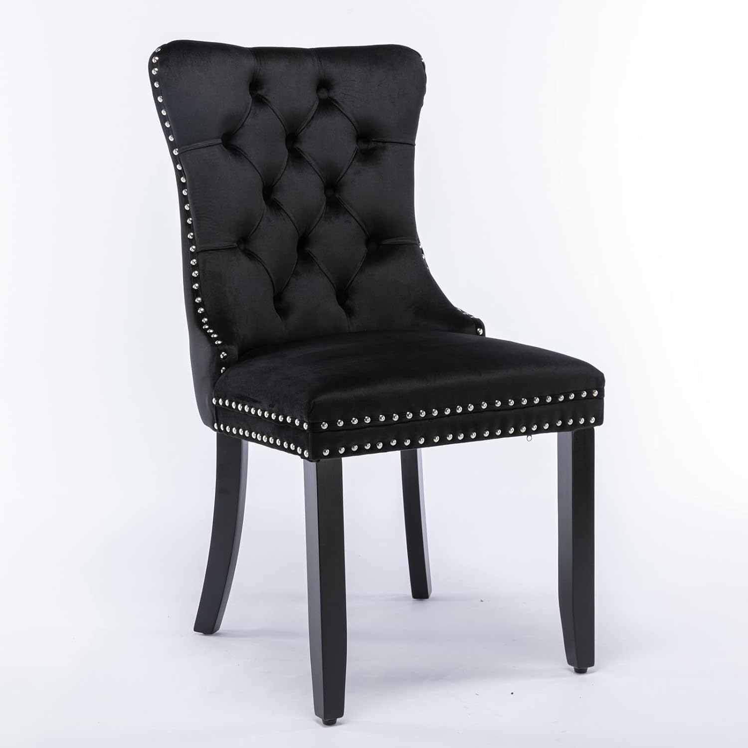HomVent 3 Piece Round Glass Dining Table Set, Tempered Glass Dinner Table Set for 2 Kitchen Table Set with 2 Velvet Upholstered Chairs for Kitchen Dining Room