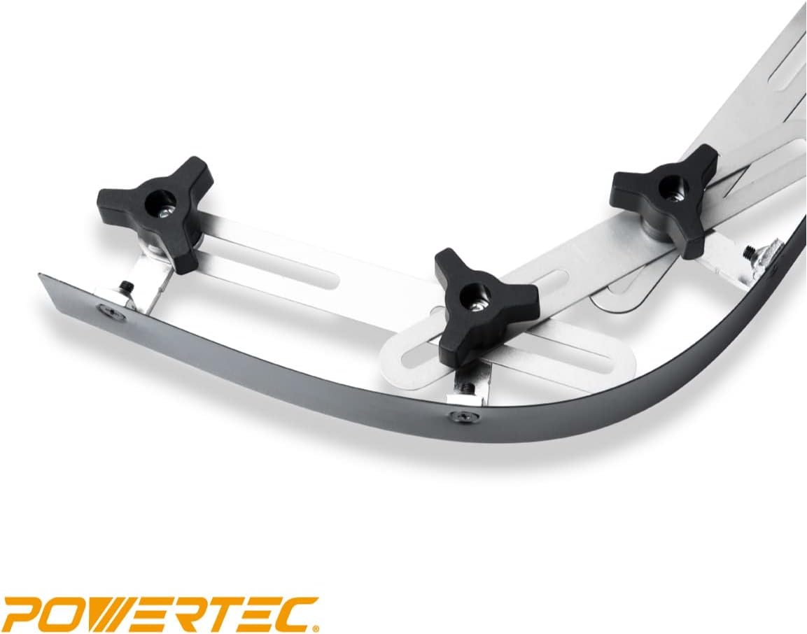 POWERTEC 71800 Flexible Curve Template – Professional Contour Woodworking Tool, 107' and 37'
