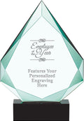 Crown Awards Personalized Crystal Trophy, 13' Engraved Legacy Jade Crystal Award Prime