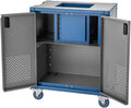 ROCKLER Steel Router Table Cabinet w/Router Dust Collection Box, Swivel Casters, Dual Dust Port & More - Steel Cabinet Holds Router Accessories, Bits, & More - Woodworking Tool Storage