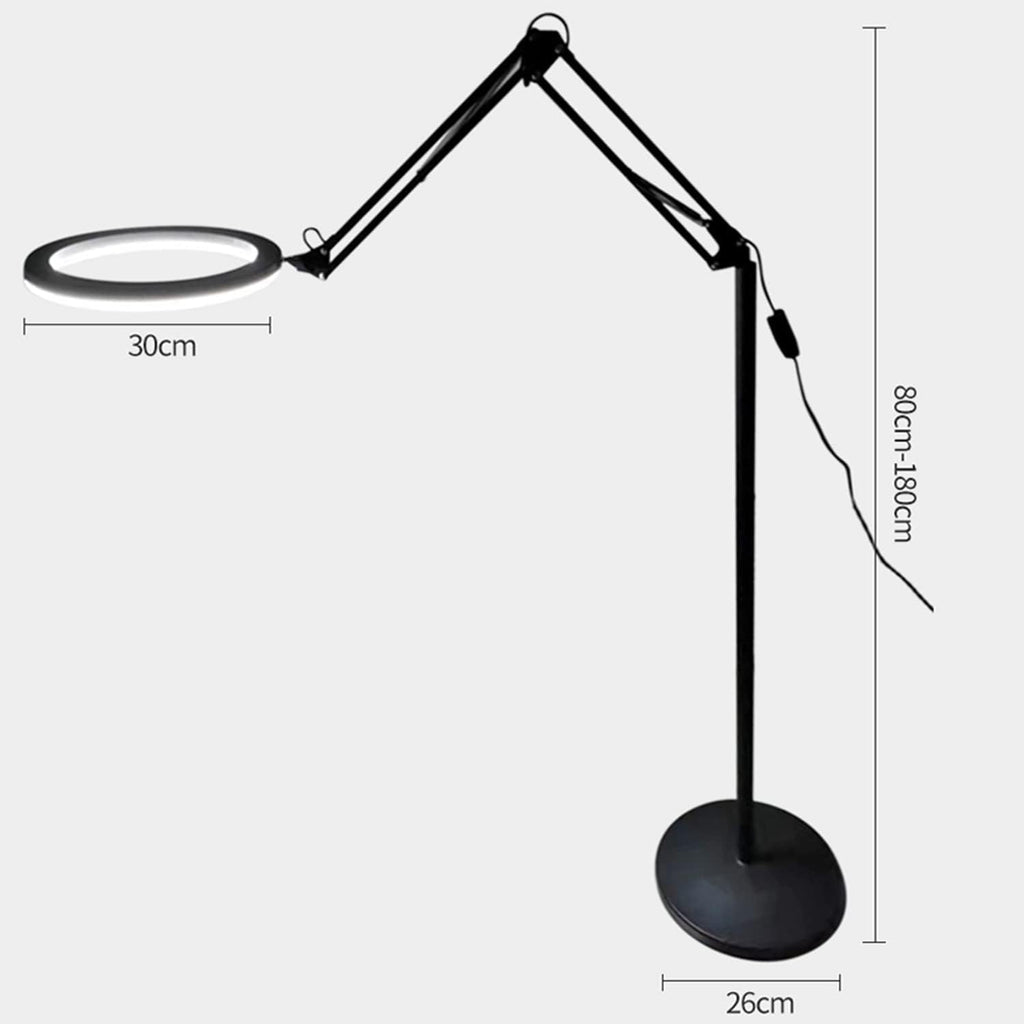 LED Beauty Magnifying Lamp, Super Bright Stepless Dimmable Magnifying Glass with Light, Adjustable Metal Swing Arm Magnifier Lamp for Tattoo, Manicure, Reading, Sewing, Crafts, Repair
