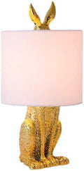 LED Desk Lamp Table Lamp Simple Design Bedroom Bedside Lamp Restaurant Study Masked Rabbit Resin Creative Table Lamp Table Lamp Reading Lamp (Color : Gold)