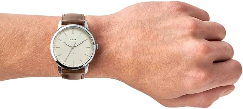 Fossil Men's Minimalist Quartz Stainless Steel Three-Hand Watch for Men