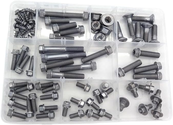 Motorcycle M6 M8 Screw Bolt and Nuts Assortment Kit Hexagon Hex Socket Cap Head Full Repair Screws Set for SX EXC XCF