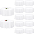12 Pack Round Tablecloth 120 inch White Table cloths for Round Tables,Stain and Wrinkle Resistant Washable Polyester Tablecloths White Table Cloth 120 Inch Table Cloth for Wedding Party Birthday