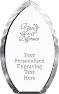 Crown Awards Customizable Crystal Trophy, 9' Engraved Tear Drop Crystal Award