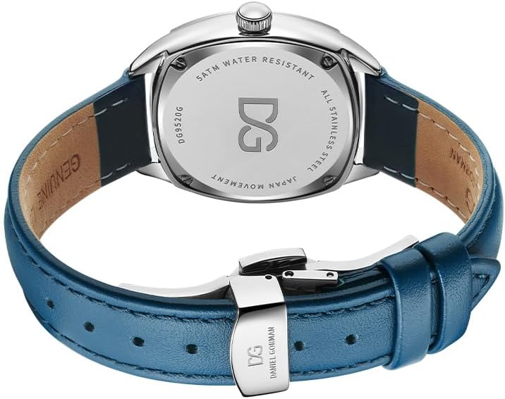 Men's Watch Couple Retro Two-Tone Dial - Raised Roman Numerals Small Seconds Subdial Genuine Leather Strap Waterproof Quartz Analog Wristwatches