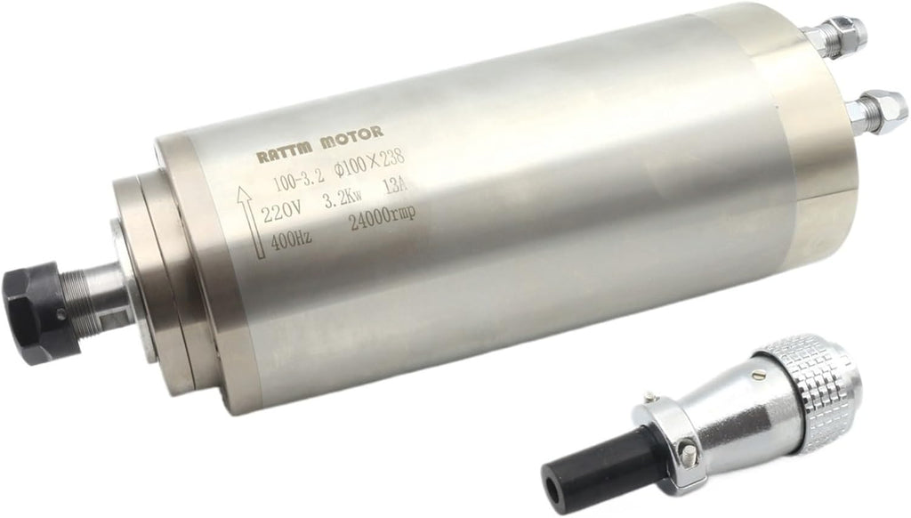 【Waterproof】 3KW ER20 13A CNC Water Cooled Spindle Motor for Woodworking Router Engraving Milling Machine 220V 380V(with Hy Vfd,380V)
