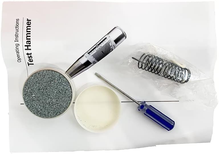 Concrete Rebound Hammer Tester Concrete Rebound Test Hammer with Friction of Pointer 0.65±0.15 N Concrete Compressive Strength Within The Scope of 10 to 60Mpa