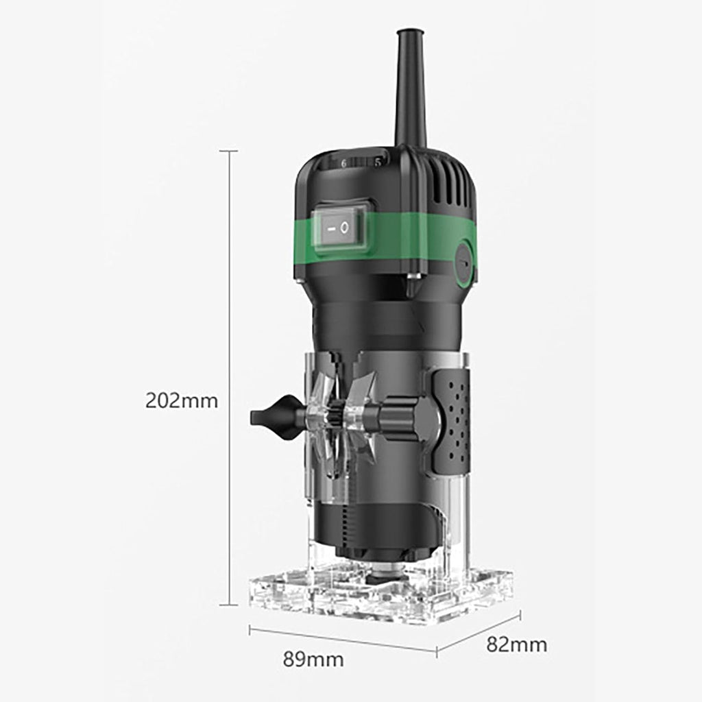 Woodworking Router, 800W 6-Speed Electric Router with Full Copper Motor, Edge Trimming Tool Adjustable Depth, for Slotting Trimming Carving