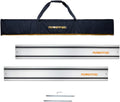 POWERTEC 71550 55' Track Saw Guide Rail Kit for Makita or Festool | Includes (2) Guide Rails/Protective Guide Rail Bag/Rail Connectors