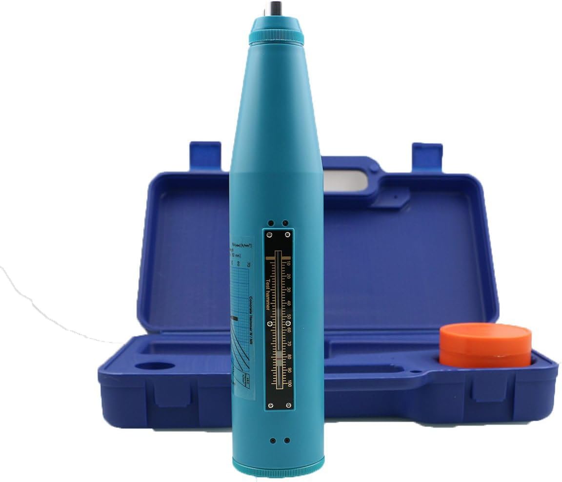 Concrete Rebound Hammer Tester Portable Schmidt Hammer Resiliometer Test Meter with the Scope of 10 to 60Mpa for Building Panels Beams Columns Bridges Test