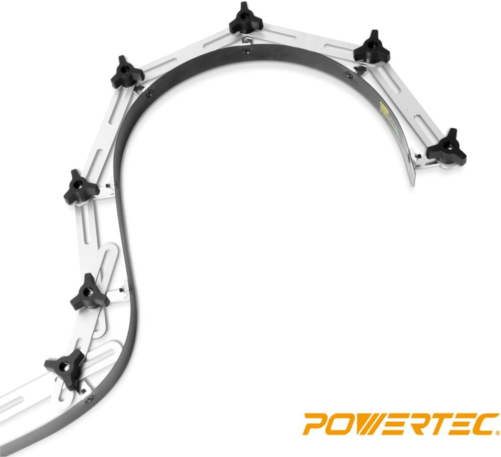 POWERTEC 71800 Flexible Curve Template – Professional Contour Woodworking Tool, 107' and 37'