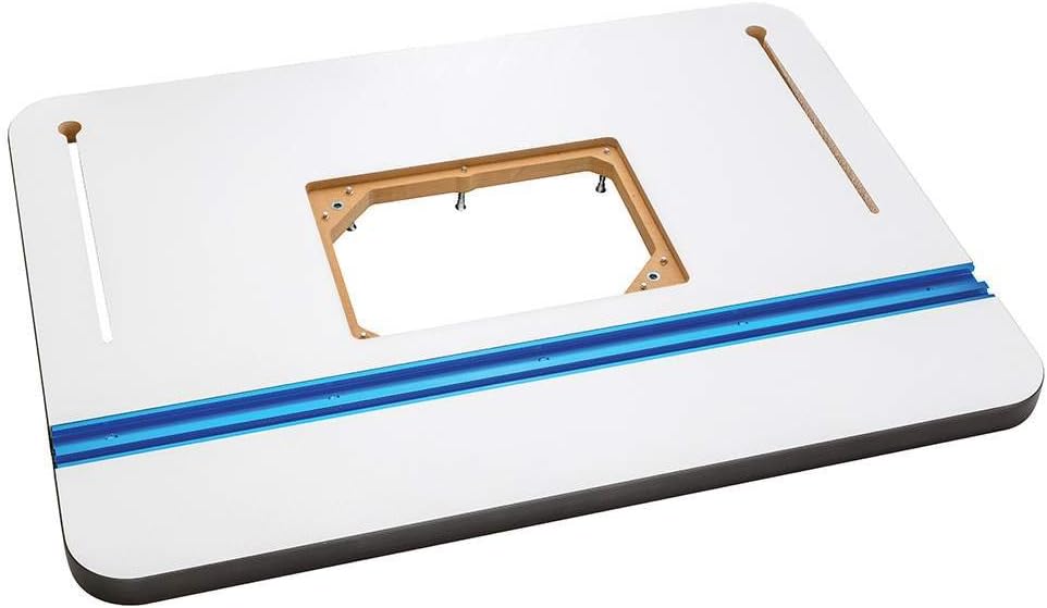 Rockler High Pressure Laminate Router Table Top – Router Table Tops w/ 10-Point Plate Leveling - Smooth, Low Friction Routing Table Top Accessories - MDF Core Woodworking Workshop Tools