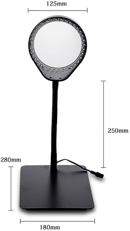 Screen Magnifier Desktop 10 Optical White LED lamp with a Magnifying Glass to Read The Old Watch Repair Engraving lamp HD high Magnification Magnifier with LED Light Double The Comfort