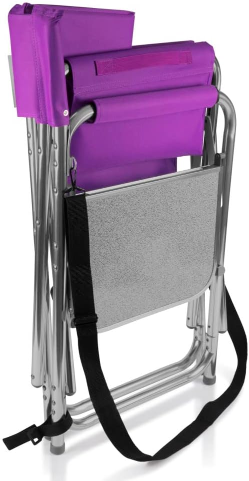 Picnic TIME NCAA Clemson Tigers Sports Chair with Side Table - Beach Chair - Camp Chair for Adults