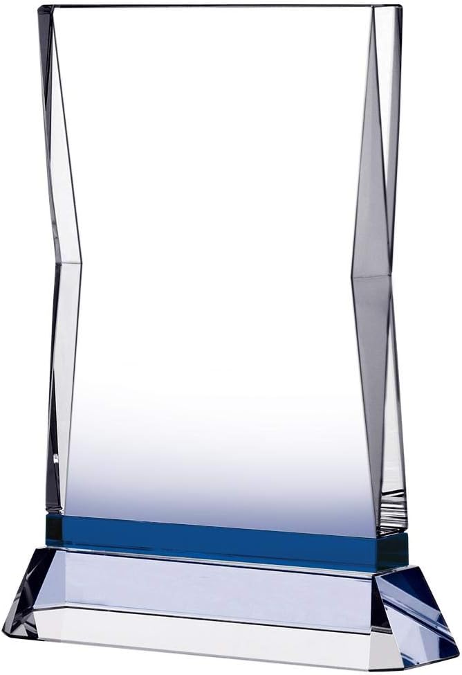 Crown Awards 8' Sapphire Illumination Thank You Crystal Award, Custom Engraved Thank You Trophy, Engraving Included, Prime