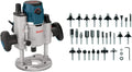 BOSCH 120-Volt 2.3 HP Electronic Plunge Base Router MRP23EVS&BOSCH 30 pc. Carbide-Tipped Wood Router Bit Set