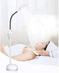 Magnifying Glass,Creative Craft Floor Standing Magnifying Lamp, Adjustable Swivel Arm 5X Magnifier Lamp Light for Skincare Beauty Manicure Tattoo Salon Spa with Rolling Floor Stand Magnifier