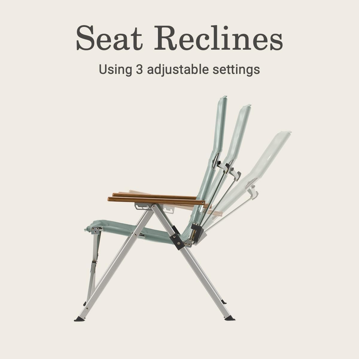 Coleman Living Collection Reclining Sling Chair, Lightweight Camping Chair with 3 Adjustable Reclining Positions, Premium Outdoor Furniture