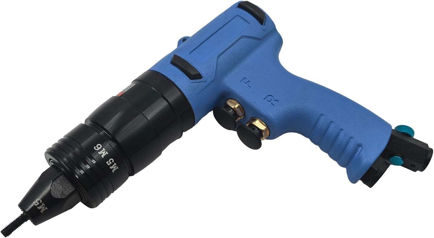 Air Rivet Nut Tool Kit, Pneumatic Pull Nut Setter with M5, M6 Mandrels for Sheet Metal Fastening Threaded Insert Installation