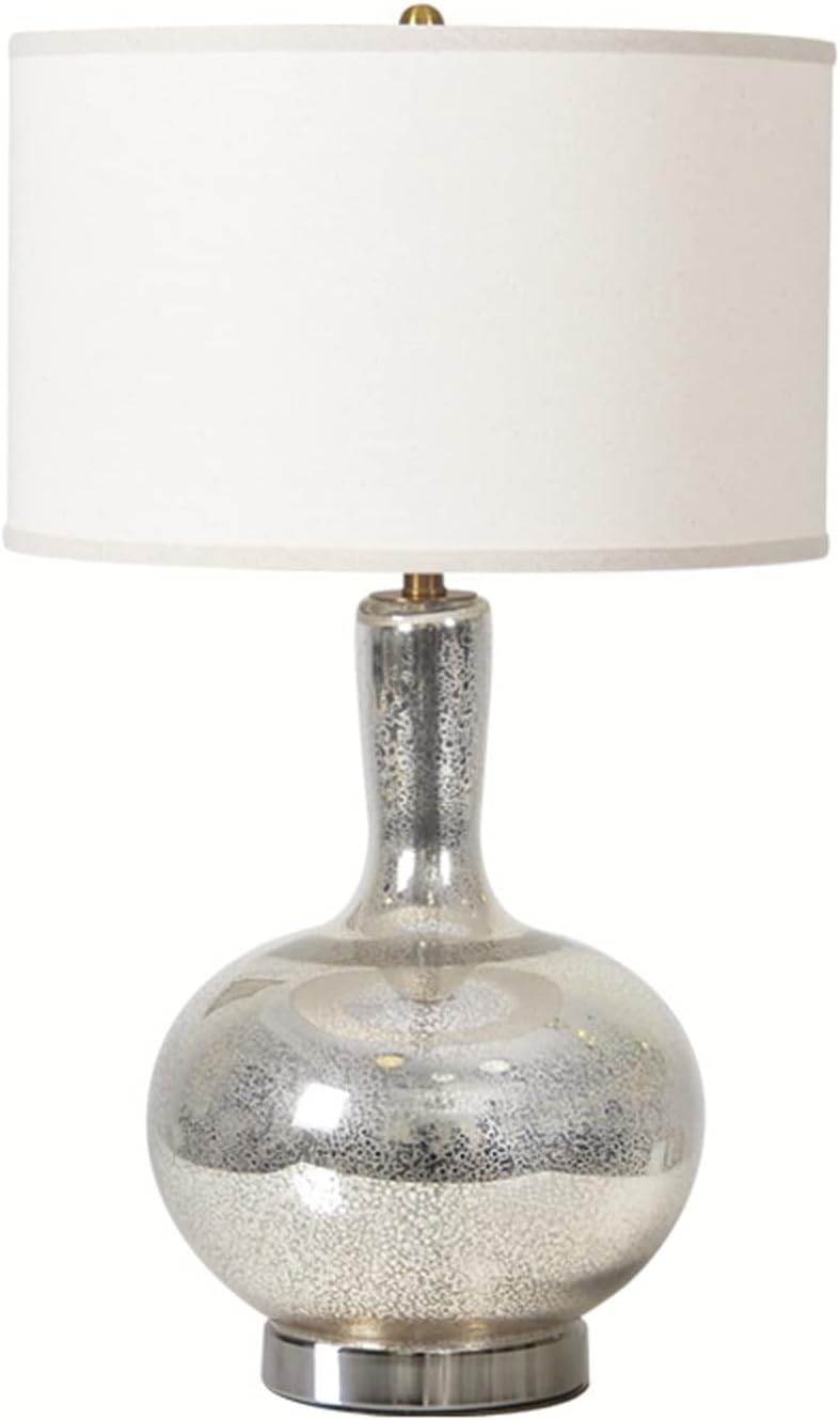 LED Desk Lamp Modern Table Lamps Glass Bedside Table Lamps with Fabric Lampshade Luxurious Nightstand Lamps for Home Office Cafe Study Table Lamp, 25'H Table Lamp Reading Lamp ( Color : Silver )