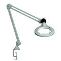 Vision LUXO KFL026022 KFM LED Illuminated Magnifier, 45' Arm, 3 Diopter, Edge Clamp, Steel/Aluminum, Light Gray