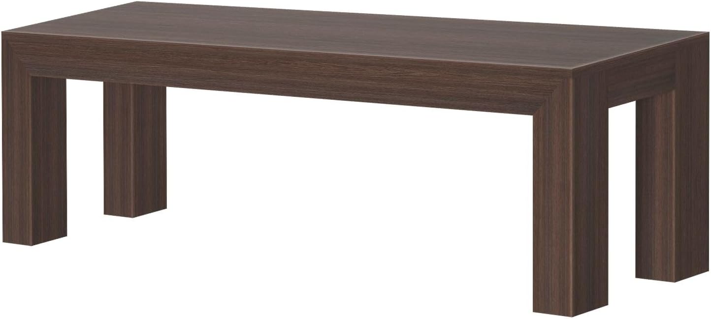 Plank+Beam 60 Inch Dining Bench for Dining Room, Table, and Entryway - Solid Wood, Walnut Wirebrush Finish