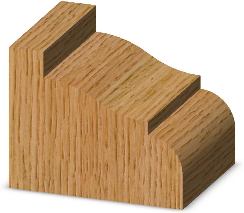 Whiteside Router Bits 3298 Classical Ogee Table Edge Bit with 2-1/2-Inch Large Diameter and 3/4-Inch Cutting Length