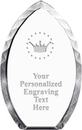 Crown Awards Customizable Crystal Trophy, 9' Engraved Tear Drop Crystal Award
