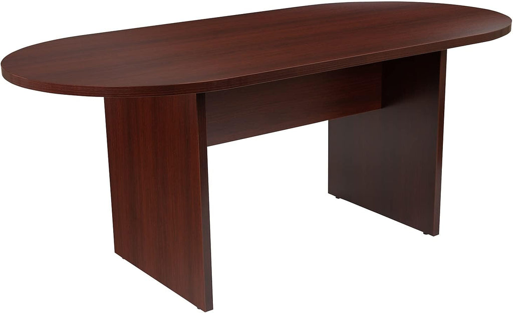 Flash Furniture Jones 6 Foot (72 inch) Oval Conference Table in Mahogany