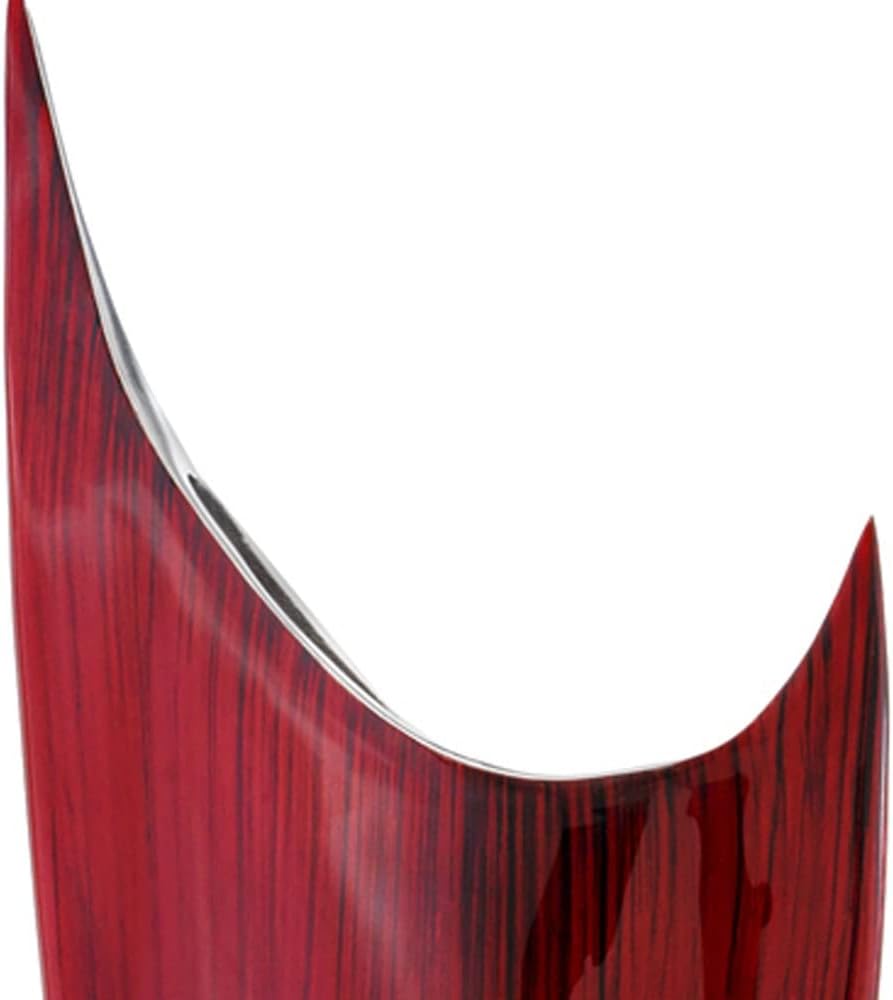 Modern Day Accents 3610 Red Acentuada Pointed, Aluminum, Glaze, Modern, Vase, Plants, Center Piece, Home, Office, Flower Arrangement, 8' L x 3' W x 18' H