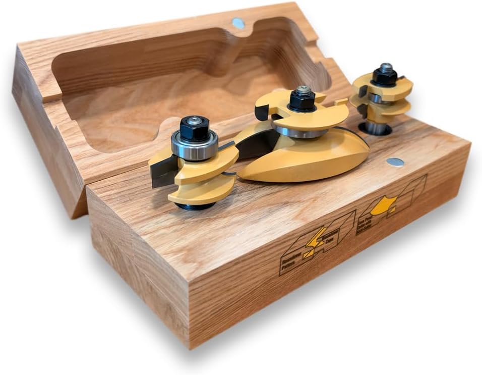 Sommerfeld's 3 Piece Woodworking Cove Raised Panel Door Set 1/2-Inch Shank For Cabinet Doors on the Router table