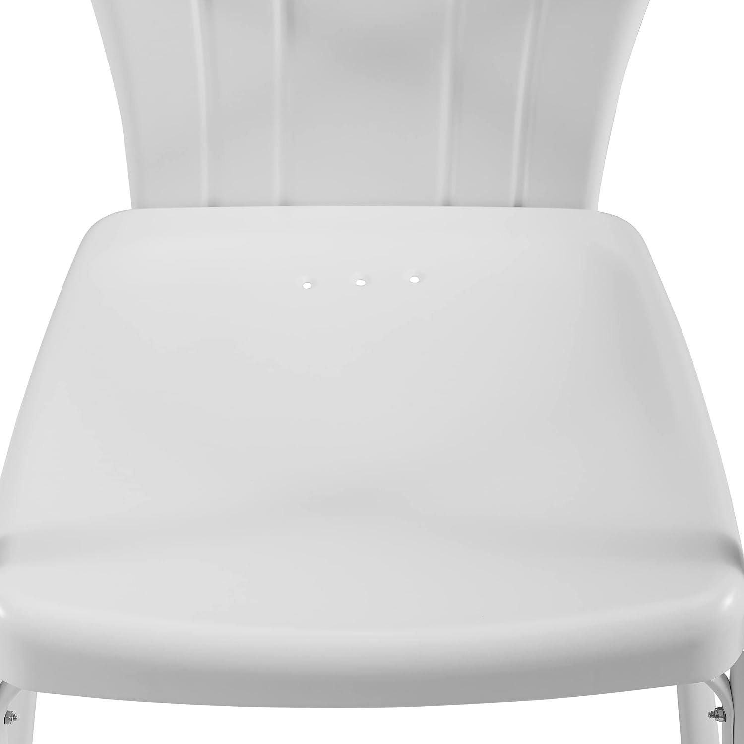 Crosley Furniture Tulip 5-Piece Outdoor Dining Set for 4, Retro Metal Round Patio Table and Chairs for Deck, White Satin