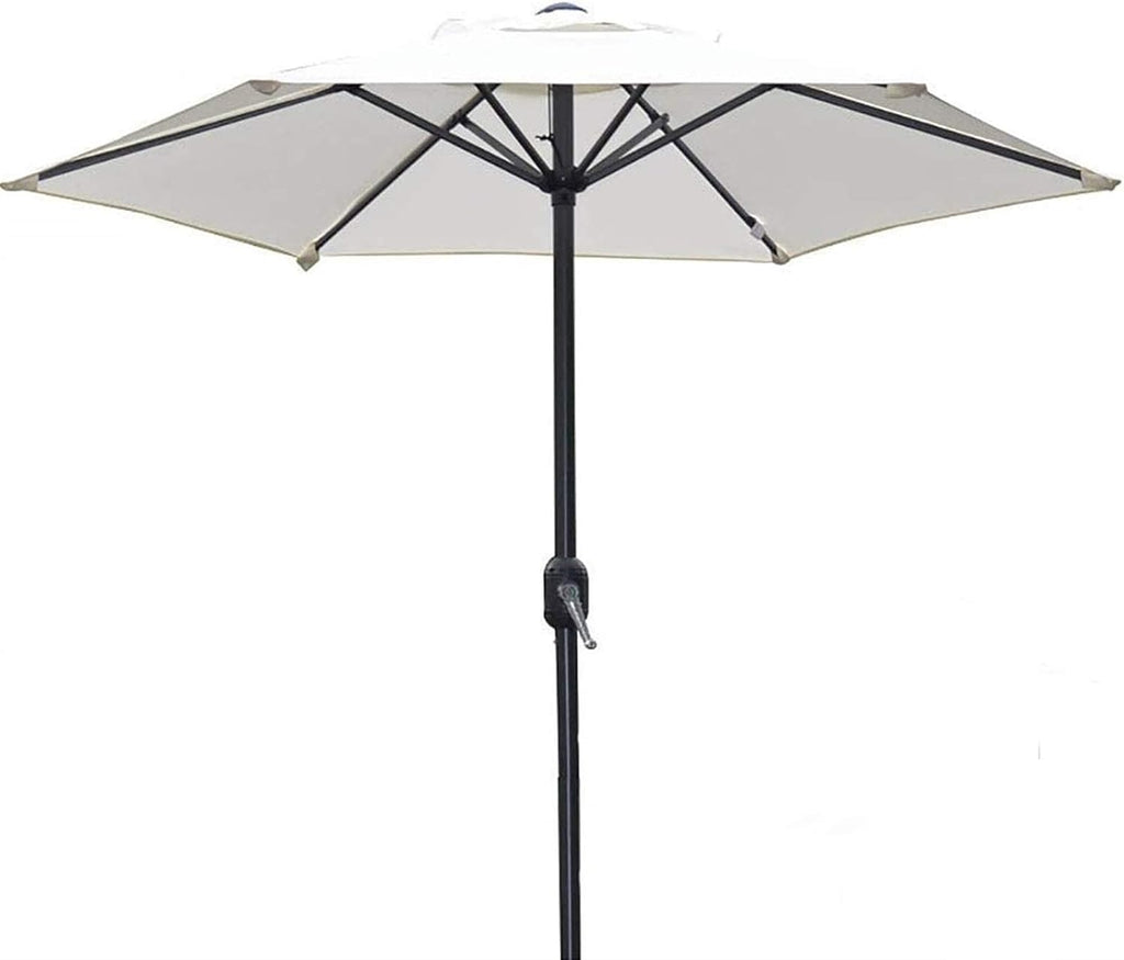 LSLYTQ Outdoor Garden Parasols Garden Parasols 6 Feet Outdoor Table Umbrella with Crank 6 Iron Ribs, Market Umbrella for Pool, Beach, Garden, Restaurant,Without Parasol Base good