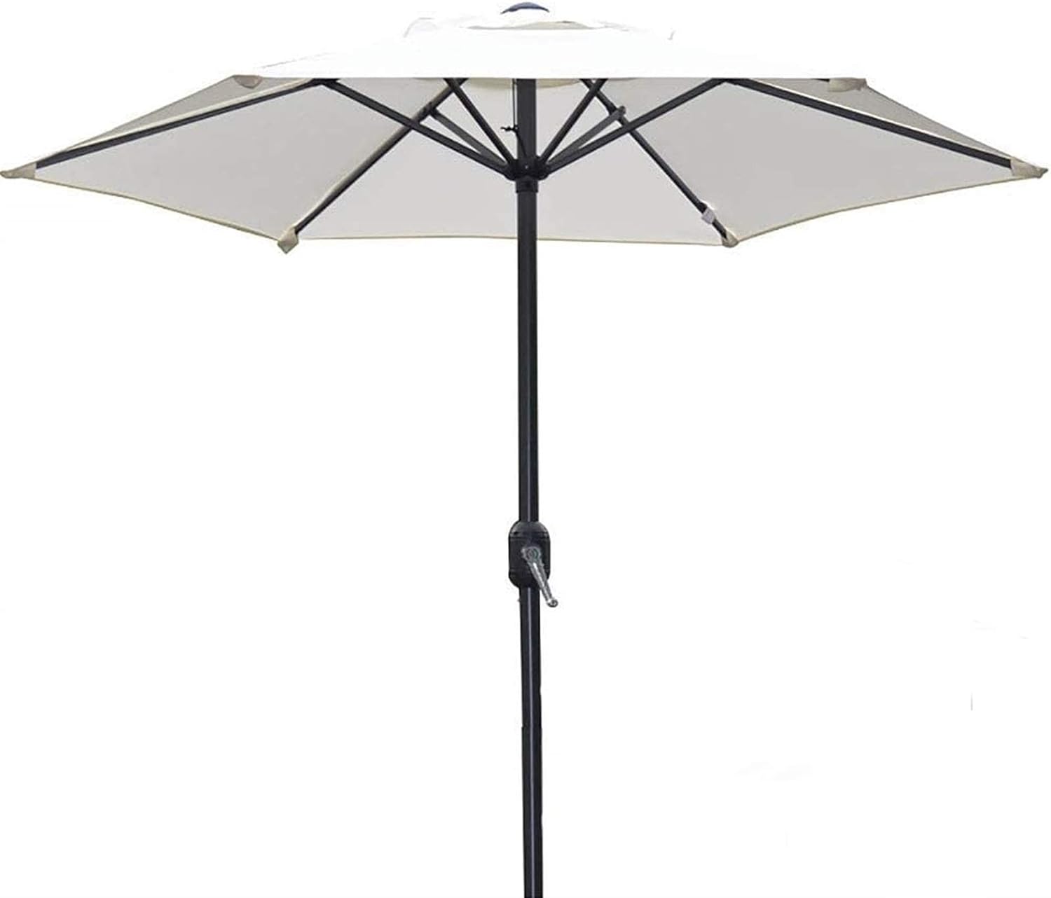 LSLYTQ Outdoor Garden Parasols Garden Parasols 6 Feet Outdoor Table Umbrella with Crank 6 Iron Ribs, Market Umbrella for Pool, Beach, Garden, Restaurant,Without Parasol Base good