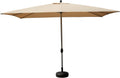 Domi 9' x 11.5' Rectangular Patio Umbrella Outdoor Table Umbrella with 8 Sturdy Ribs & Crank, Aluminum Market Umbrella UV Protection Waterproof Sun Umbrella for Deck Pool Backyard Beach, Beige