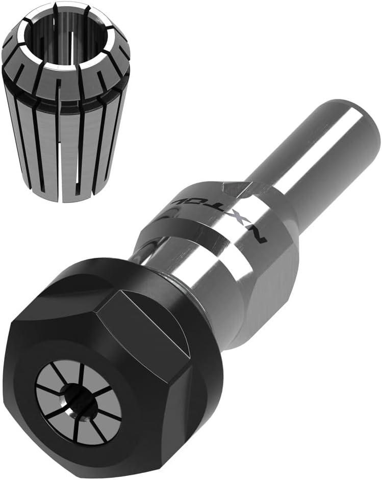 NXT-10002 Router Bit Spindle Adapter for Grizzly G1035 1.5 HP Shaper or Shop Fox W1674 2 HP Shaper | Includes 1/4' and 1/2' ER20 collets| No slip, Improved Life, Easy cutter extraction | Made in U.S.A
