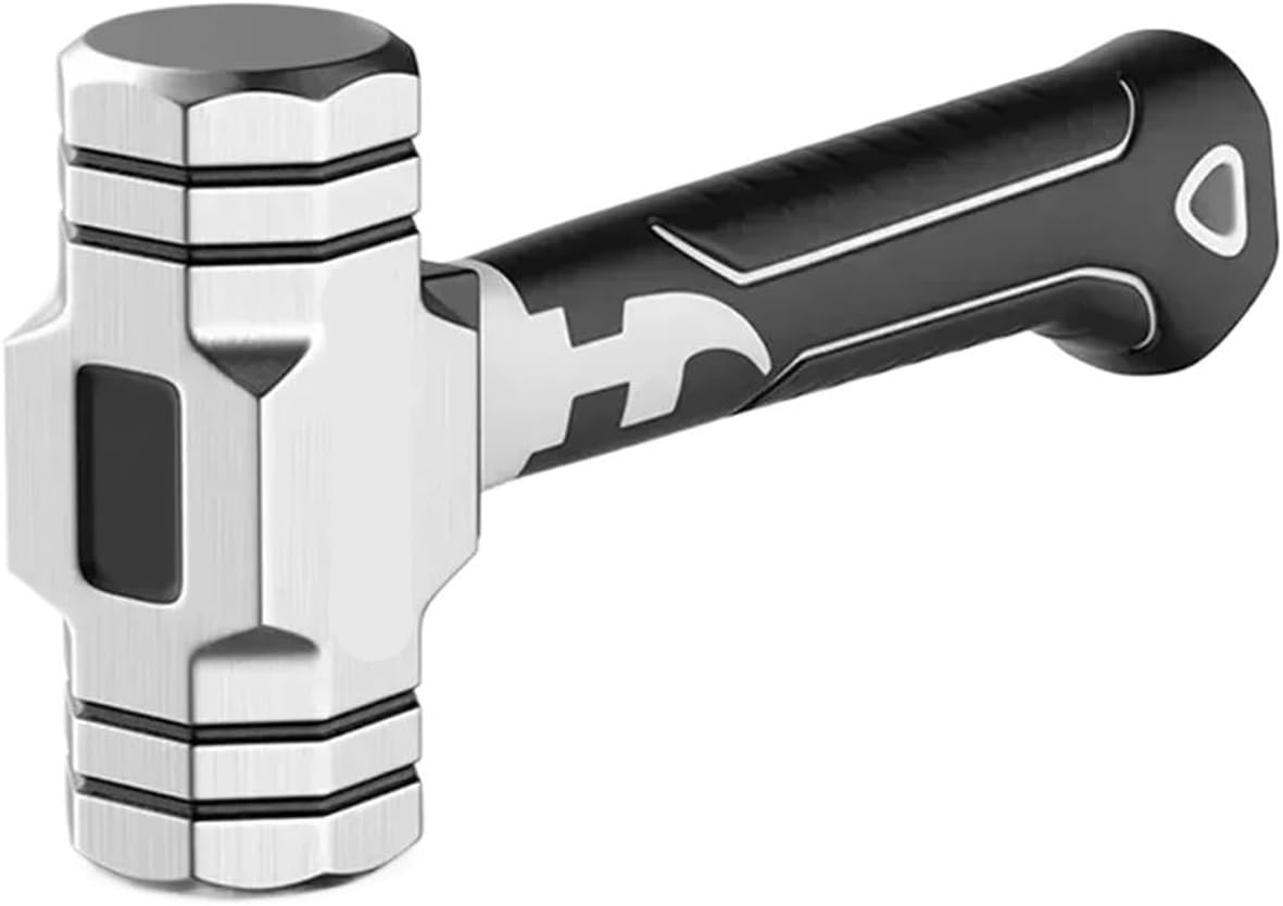 Heavy Duty Short Handle Octagonal Hammer High Carbon Steel Hand Tool Nail Hammer for Carpenter Woodworking(B)