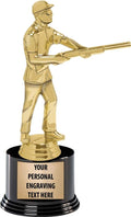 Crown Awards Skeet Shooting Trophies with Custom Engraving, 7.25' Personalized Skeet Shooter Male Trophy On Deluxe Round Base