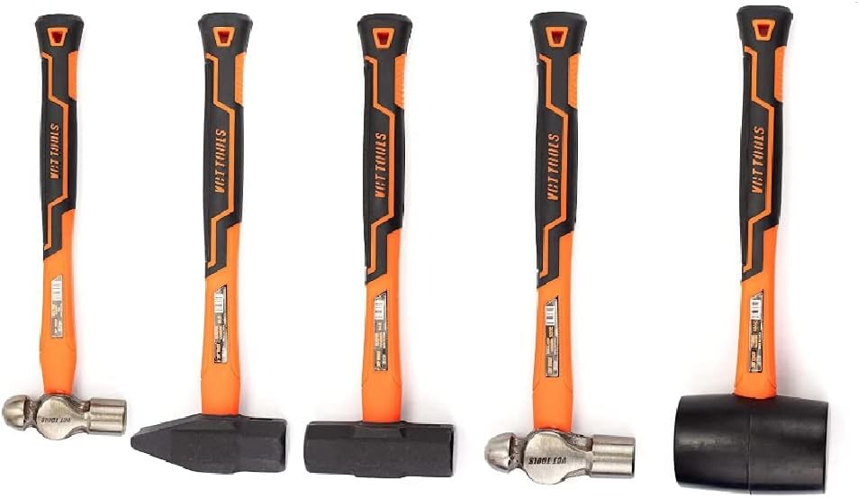 5 Piece Hammer Set Professional Blacksmith Propane Forge Tool Shop Garage Kit,