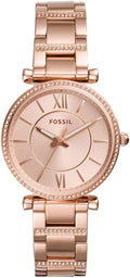 Fossil Women's Watch and Bracelet Set, Carlie Three-Hand Stainless Steel Watch for Women and Bracelet Set