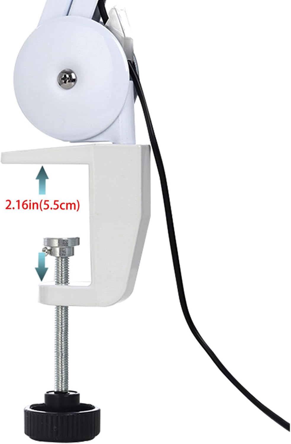10X Magnifying Glass with Light and Clamp Led Lamp Light Magnifier with Stand Flexible LED Desk Lamp Hands Free for Close Work Reading Repair Crafts 110V White