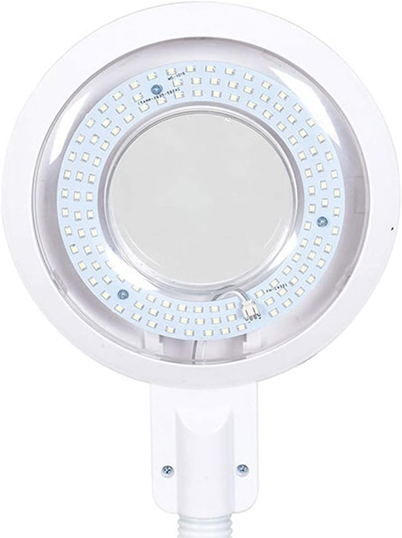Magnifying Glass,Magnifier 16X Magnifier Lamp Floor Standing,Adjusting Light, Magnifying Light Adjustable Wheels,Storage Tray, for Skincare Beauty Nail Manicure Tattoo Salon and Home Use