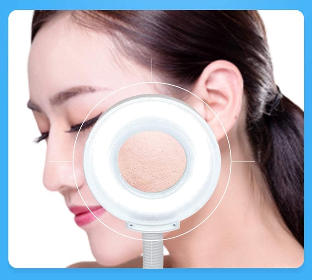 Magnifying Glass,Magnifier Magnifying Magnifier Lamp 360° Rotatable Floor Standing Magnifying Lamp with 8X Light Salon Spa Beauty Tattoo