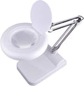 Desktop Magnifier Lamp with LED Light Adjustable Arm Magnifier Lamp Light Magnifying Glass HD Lens Folding Magnifier for Elderly Read Electronic